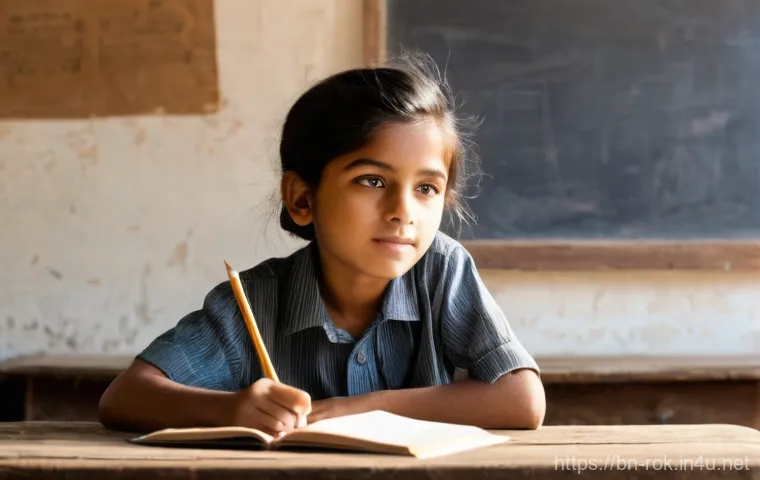 소득 불균형과 해결 방안 - **Prompt 1: Hopeful Student in a Humble Setting**
    "A candid, realistic photograph of an 8-year-o...
