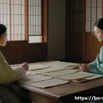일제 강점기 독립운동 - A detailed scene depicting a secret Korean independence meeting during Japanese colonial rule: a div...